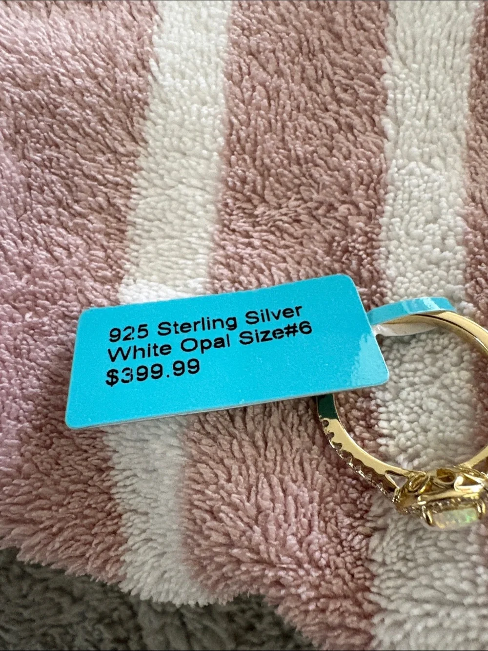 Gold Halo Opal Ring - Women Jewelry